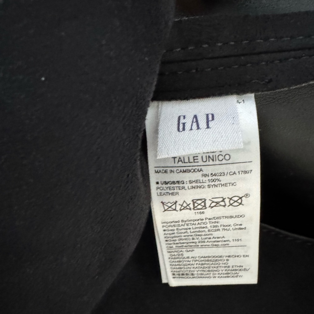 GAP Black Suede /Polyester Tote - Picture 4 of 4